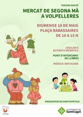 Cartell del tercer Mercat de Segona Mà de Volpelleres