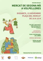 Cartell del segon Mercat de Segona Mà de Volpelleres