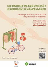 Cartell del primer Mercat de Segona Mà i Interncavi de Volpelleres