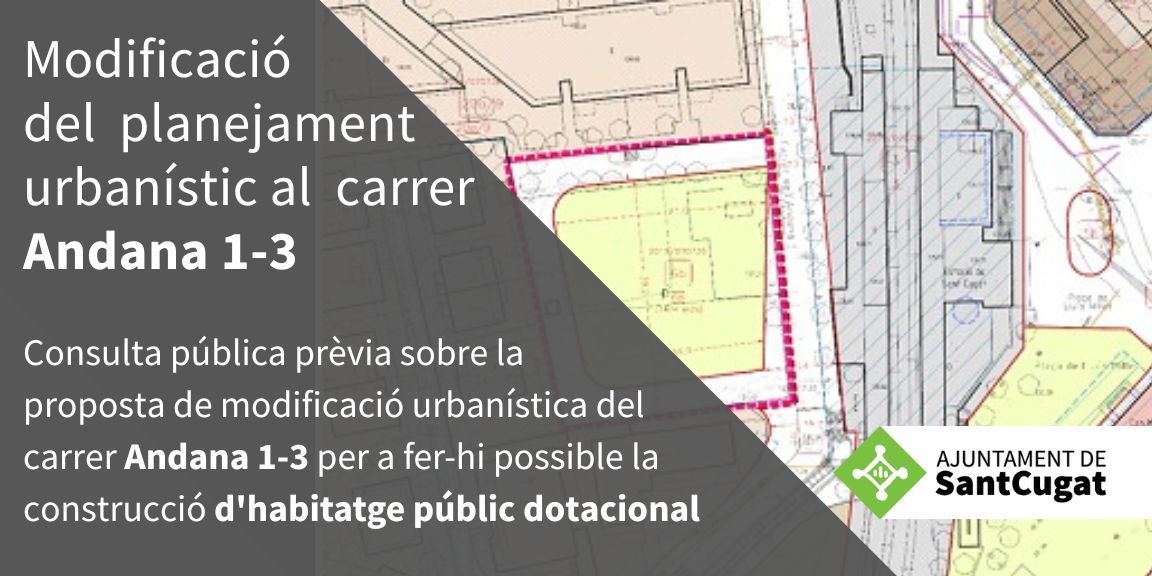 Imatge pels mitjans: Modificació del PGM en l&#39;àmbit de les finques del carrer Andana 1-3 de Sant Cugat del Vallès