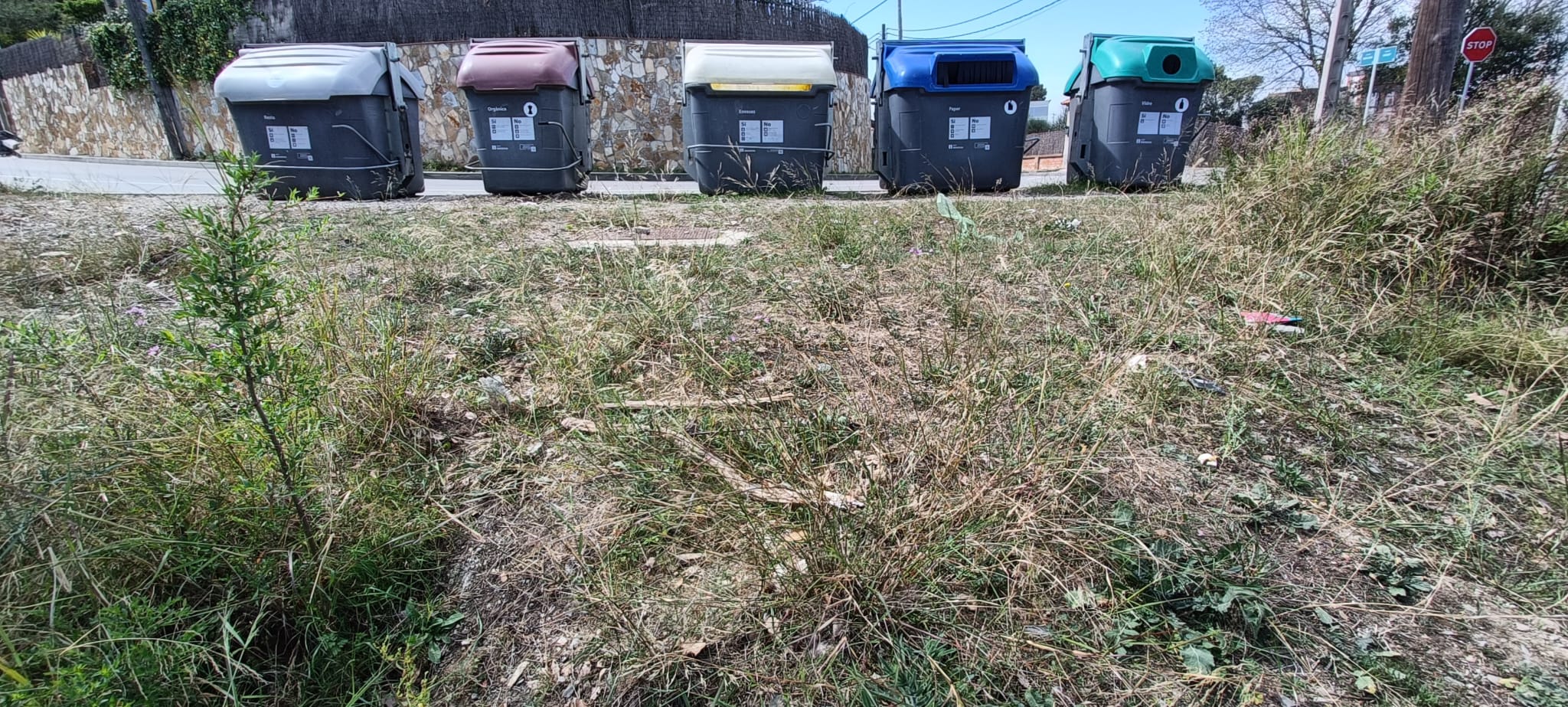 Imatge pels mitjans: Fixació dels contenidors en zona boscosa