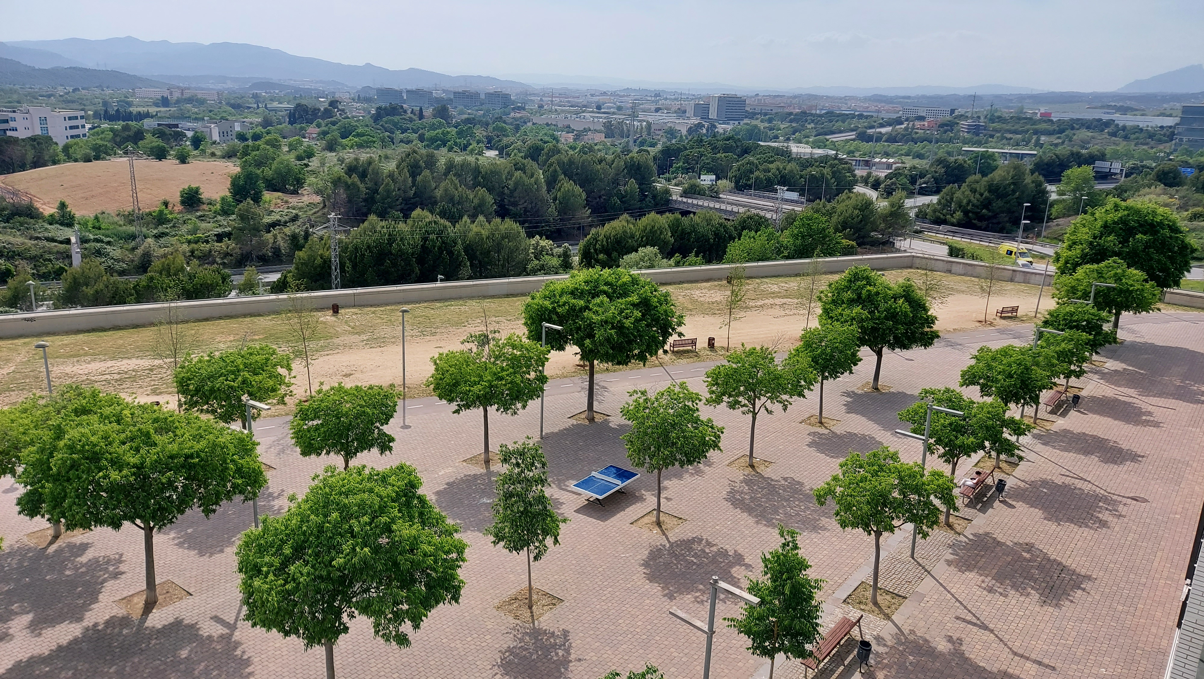 Imatge pels mitjans: Plantar gespa en el Mirador de Volpelleres i tota la zona de terra del carrer Dolors Bigas